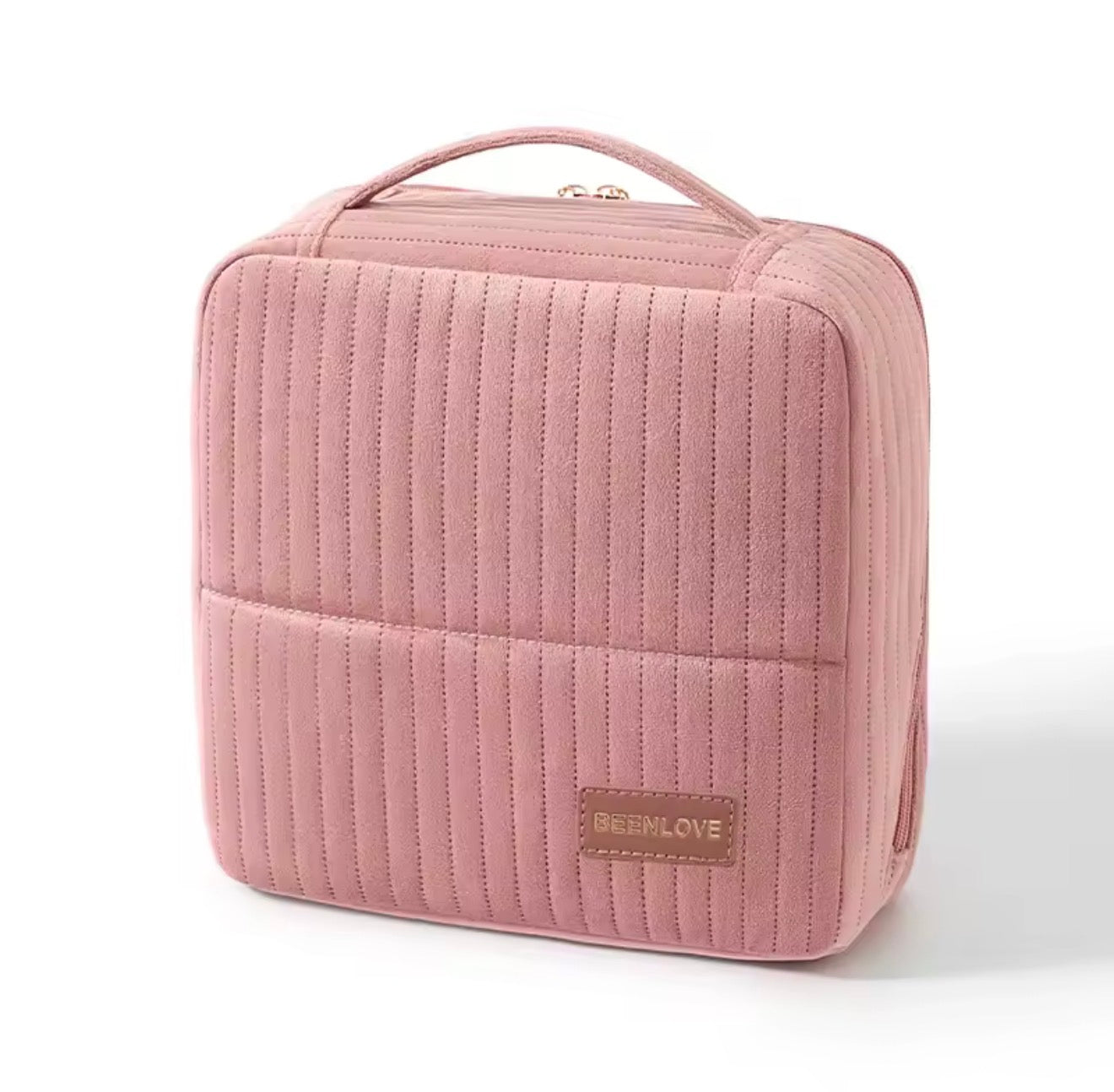 EasyGo Premium Velvet Makeup Bag - Large Capacity Travel Organizer