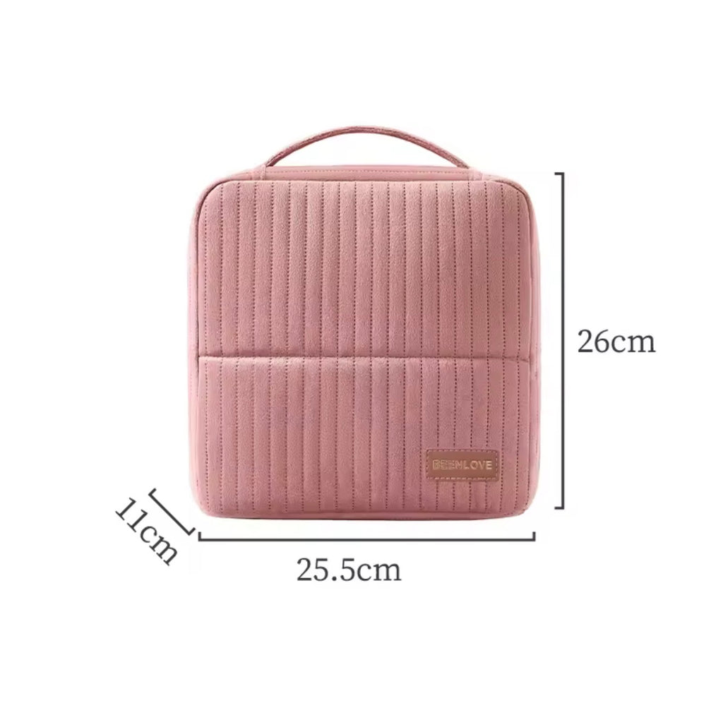 EasyGo Premium Velvet Makeup Bag - Large Capacity Travel Organizer